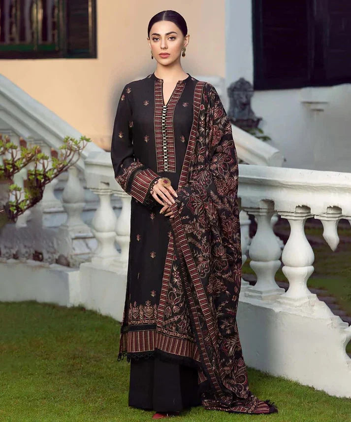 BAREEZE- 3PC DHANAK EMBROIDERED SUIT-GUL49