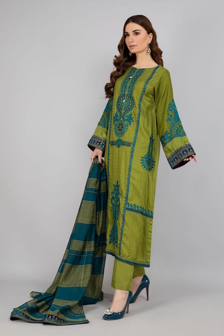 MARIA B-3PC DHANAK EMBROIDERED SUIT-GUL39