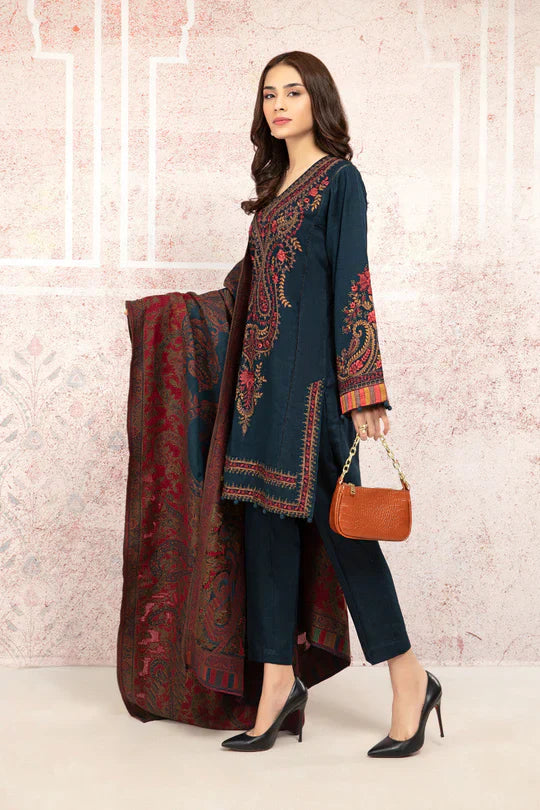 JAZMIN-3PC DHANAK EMBROIDERED SUIT GUL20