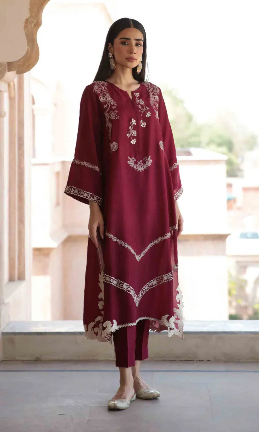BATIK-2PC DHANAK EMBROIDRED SUIT-GUL03