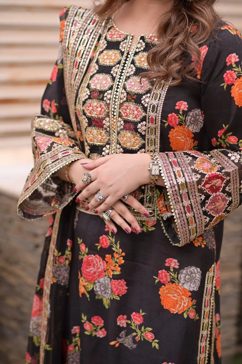 ANEELAS-SHAMOZ 3PC SOFT DIGITAL PRINTED SUIT GUL28